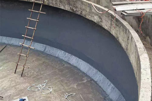 泳池蓄水池防水防腐噴涂聚脲施工案例