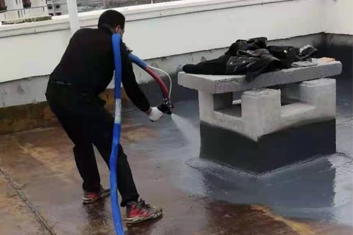 樓頂防水機械噴涂聚脲防水案例